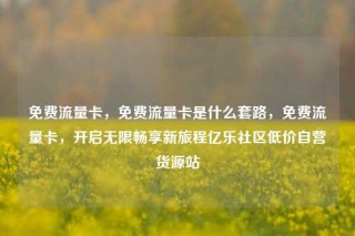 免费流量卡，免费流量卡是什么套路，免费流量卡，开启无限畅享新旅程亿乐社区低价自营货源站