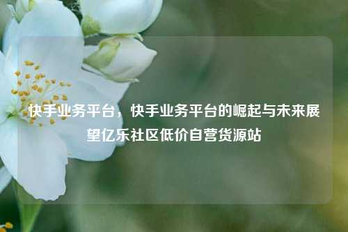 快手业务平台	，快手业务平台的崛起与未来展望亿乐社区低价自营货源站  第1张